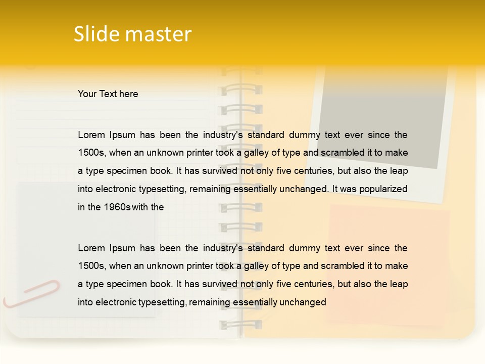 Documents Tabs Pad PowerPoint Template