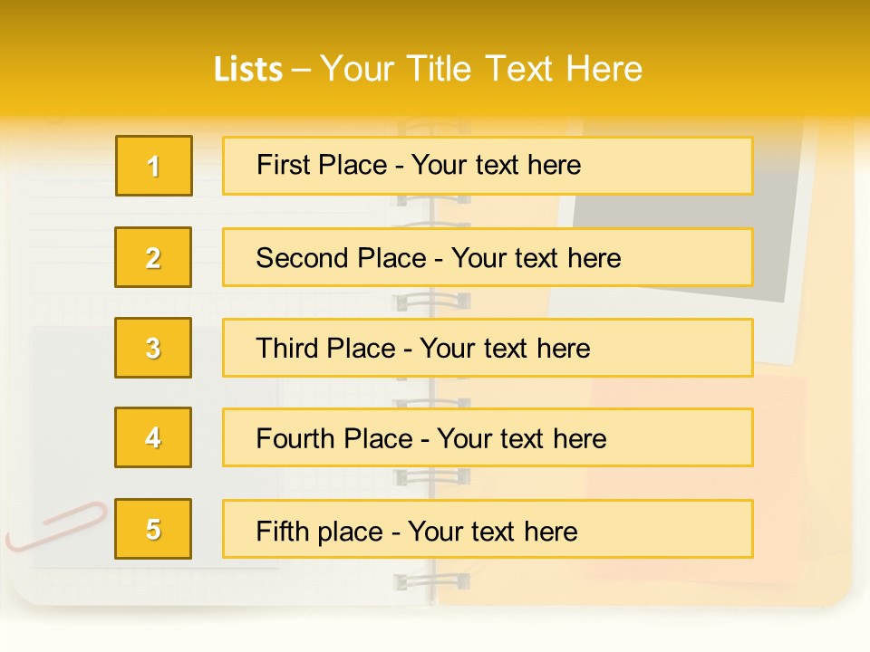 Documents Tabs Pad PowerPoint Template