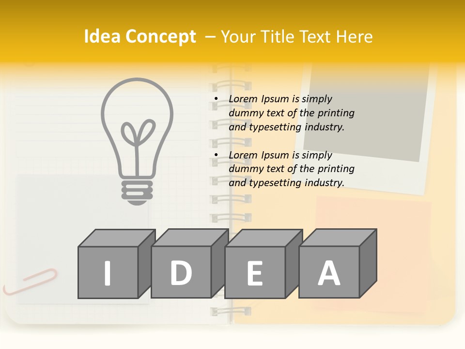 Documents Tabs Pad PowerPoint Template