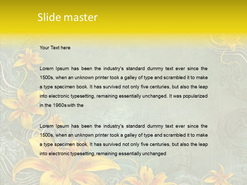 Stained Middle White PowerPoint Template