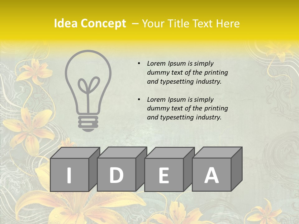 Stained Middle White PowerPoint Template