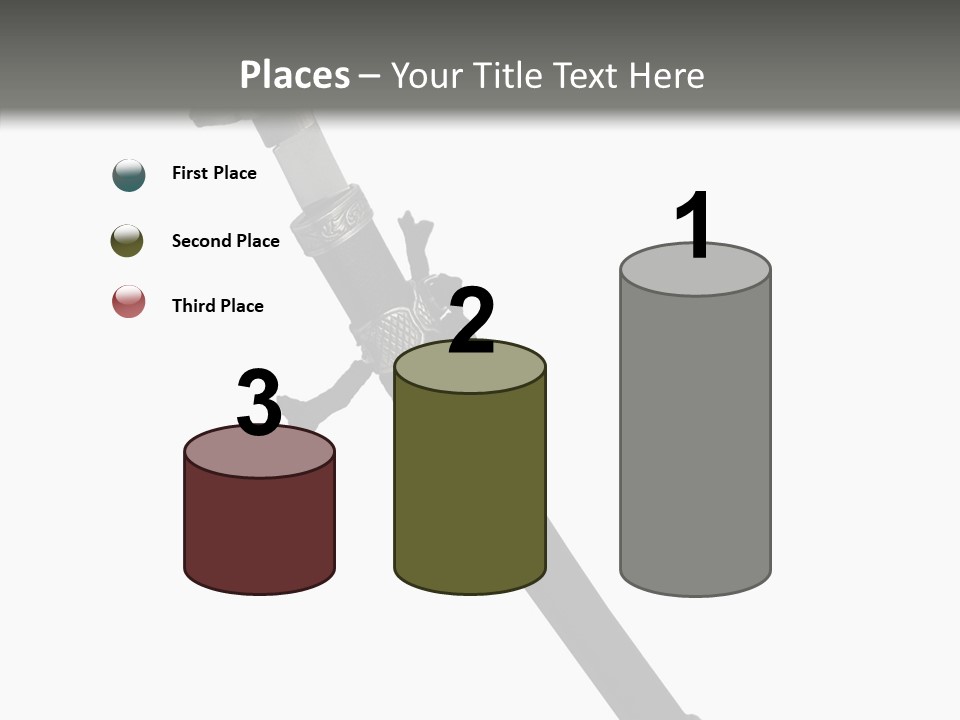 Curve Karate Isolated PowerPoint Template