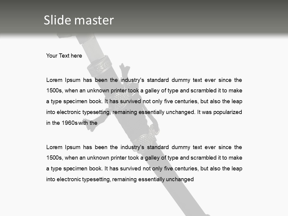 Curve Karate Isolated PowerPoint Template