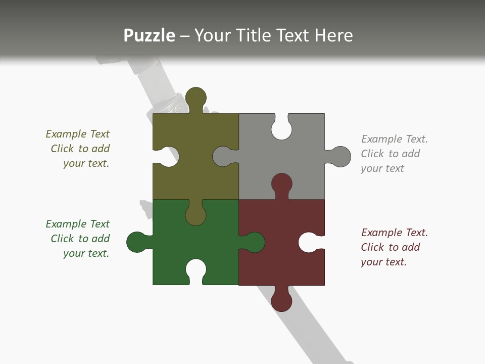 Curve Karate Isolated PowerPoint Template