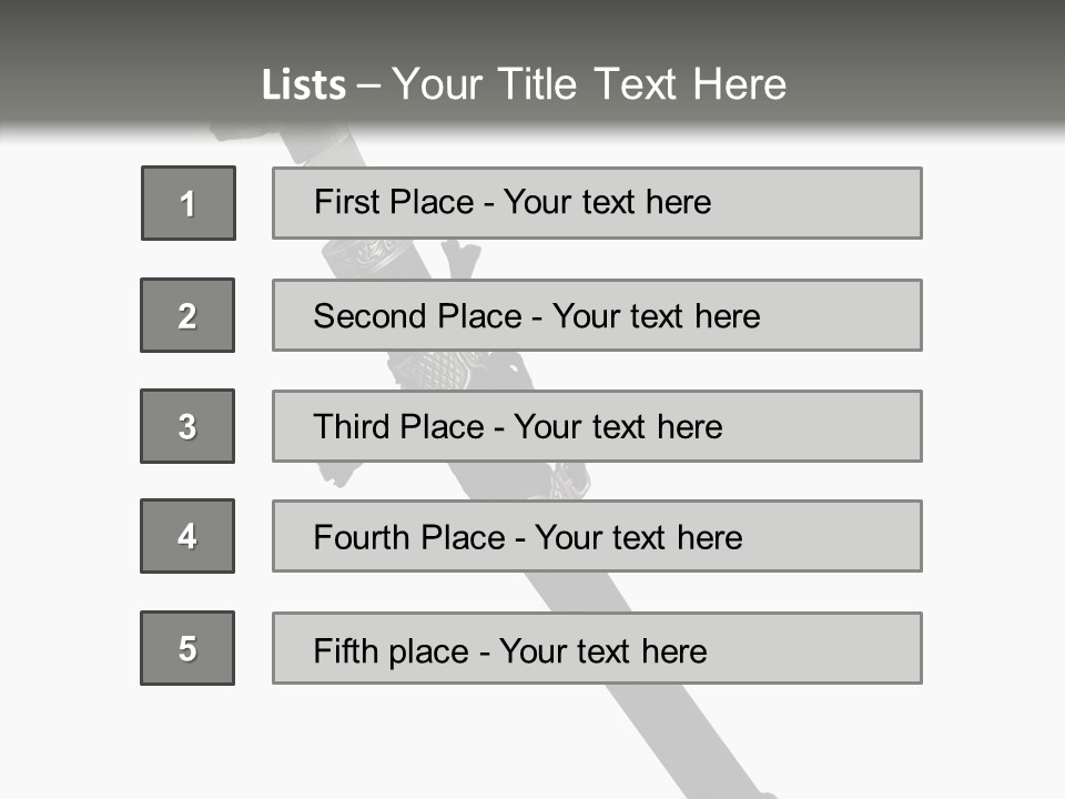 Curve Karate Isolated PowerPoint Template
