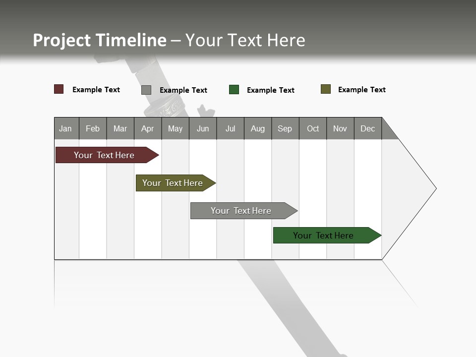 Curve Karate Isolated PowerPoint Template