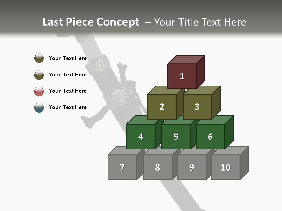Curve Karate Isolated PowerPoint Template