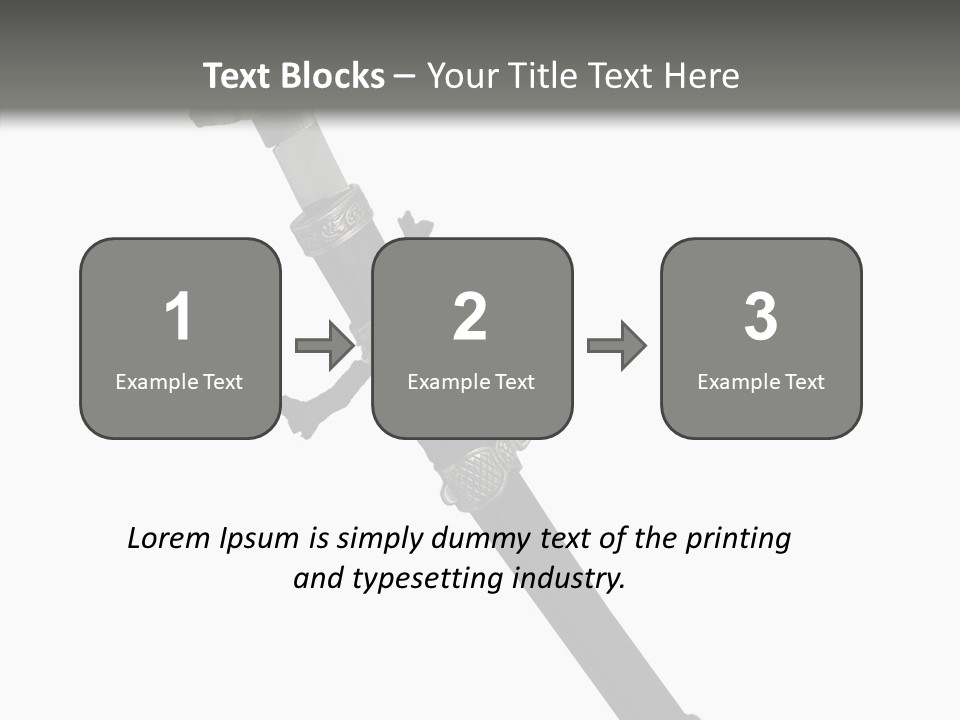 Curve Karate Isolated PowerPoint Template