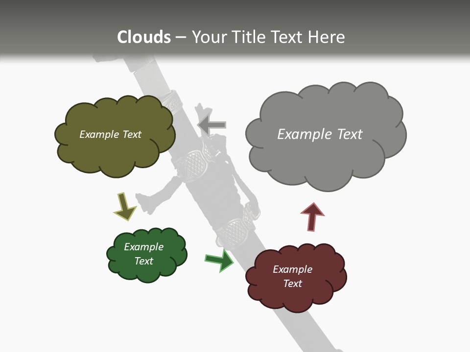 Curve Karate Isolated PowerPoint Template