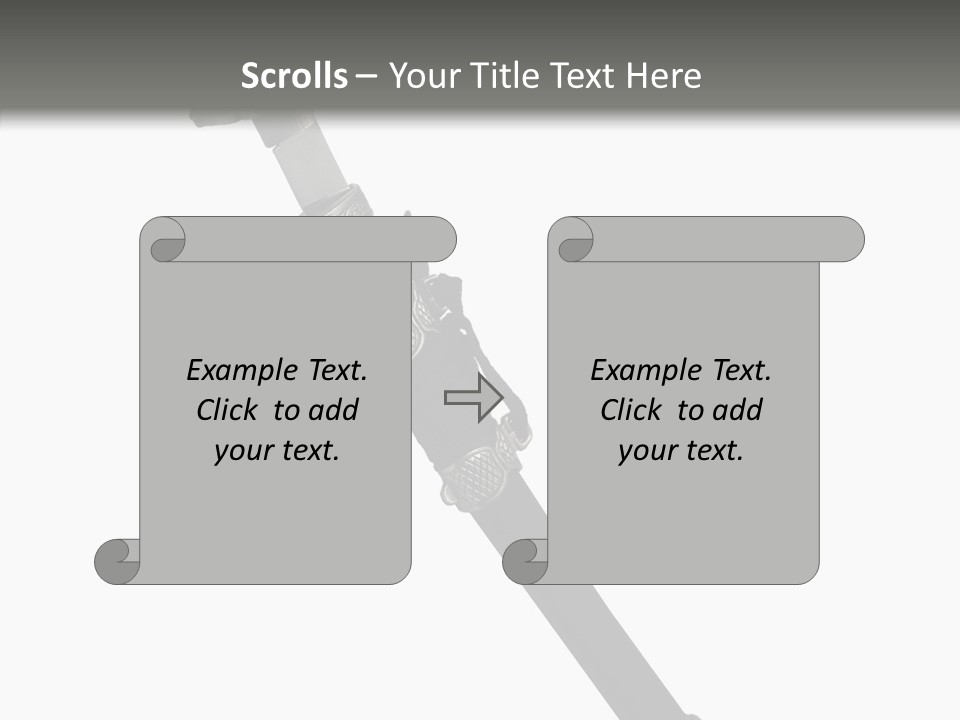 Curve Karate Isolated PowerPoint Template