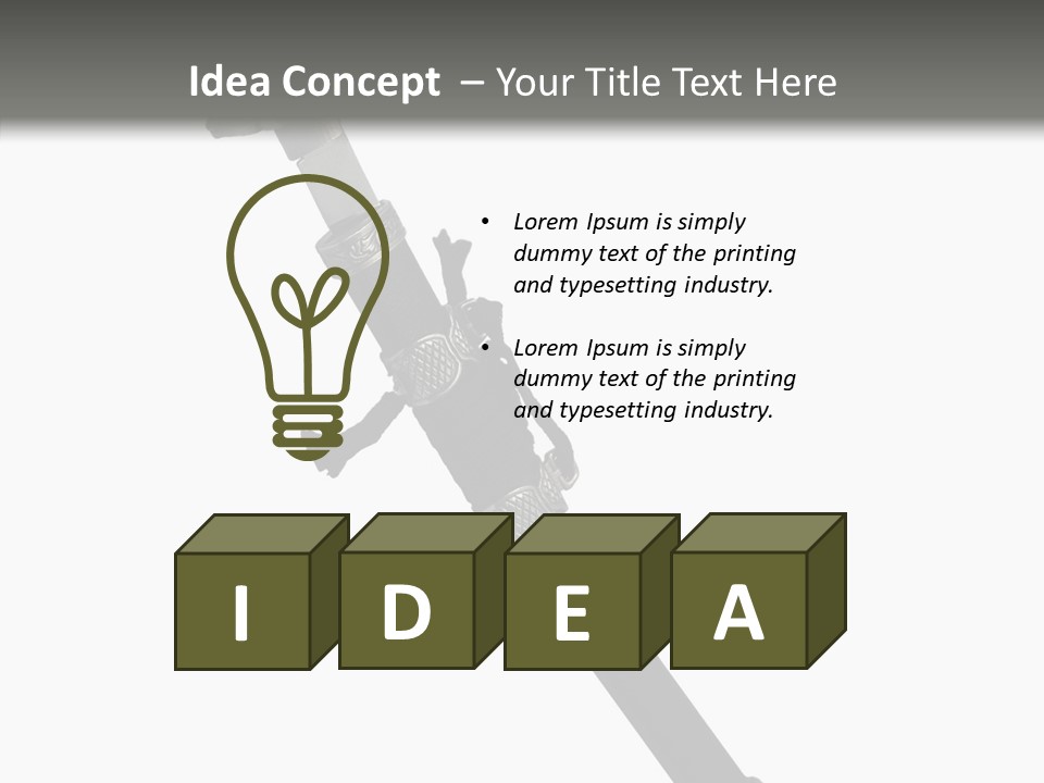 Curve Karate Isolated PowerPoint Template