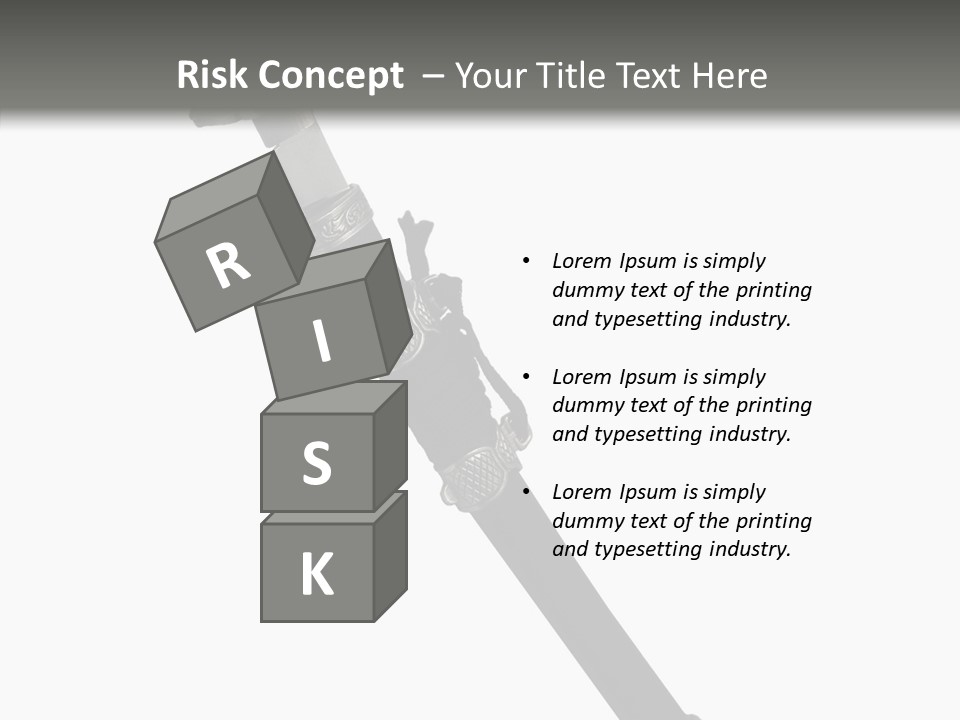 Curve Karate Isolated PowerPoint Template