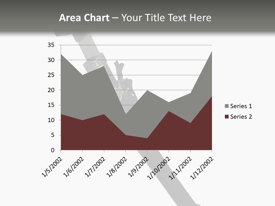 Curve Karate Isolated PowerPoint Template