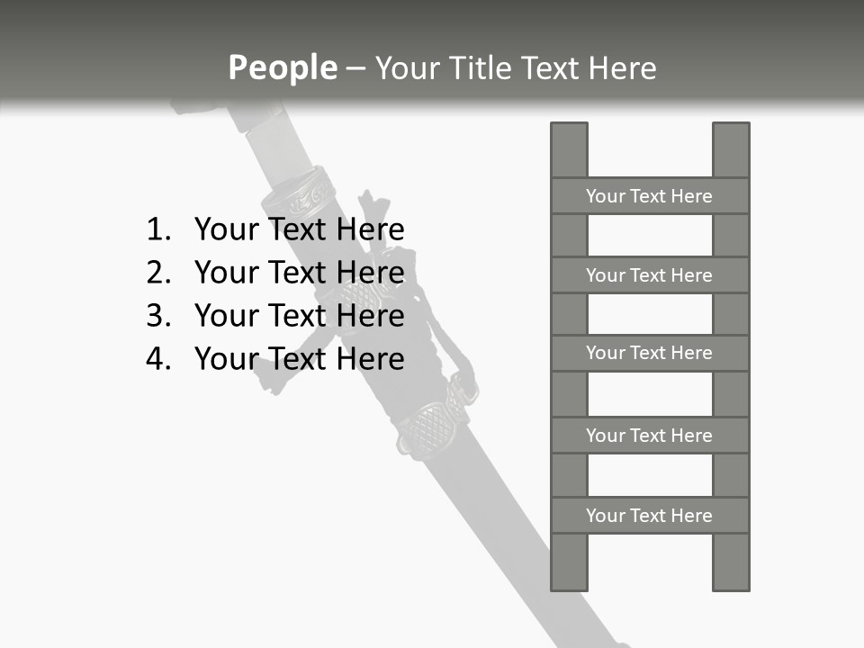 Curve Karate Isolated PowerPoint Template