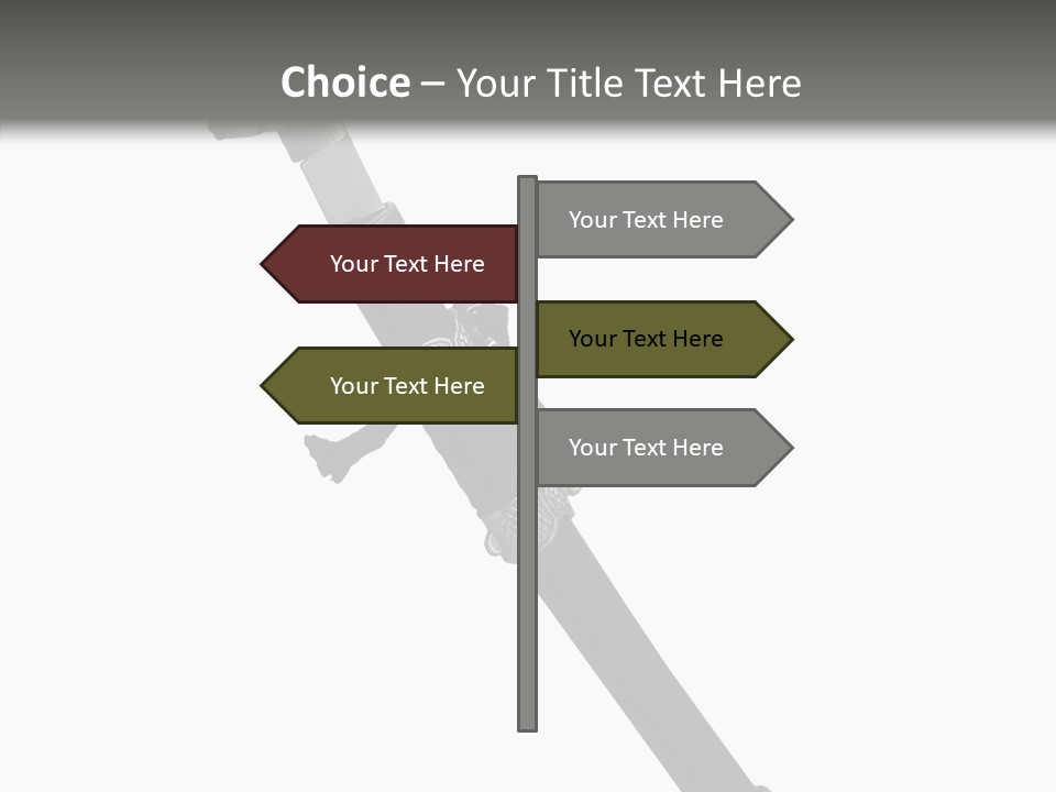 Curve Karate Isolated PowerPoint Template