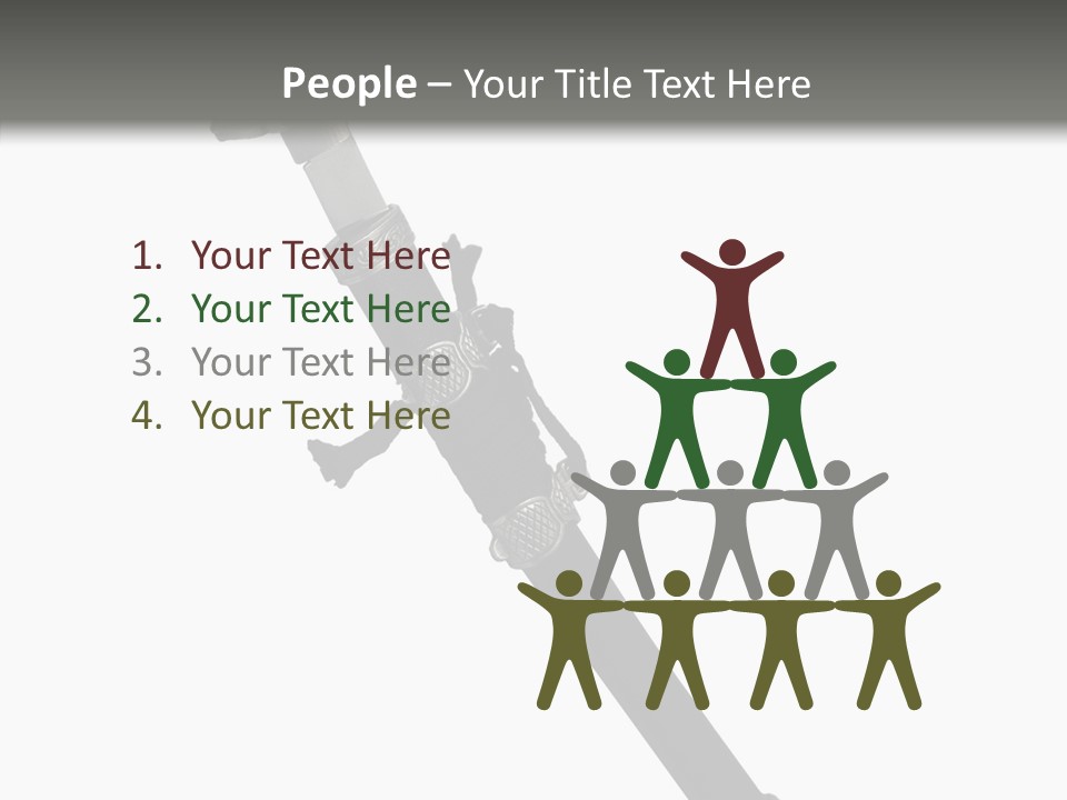 Curve Karate Isolated PowerPoint Template