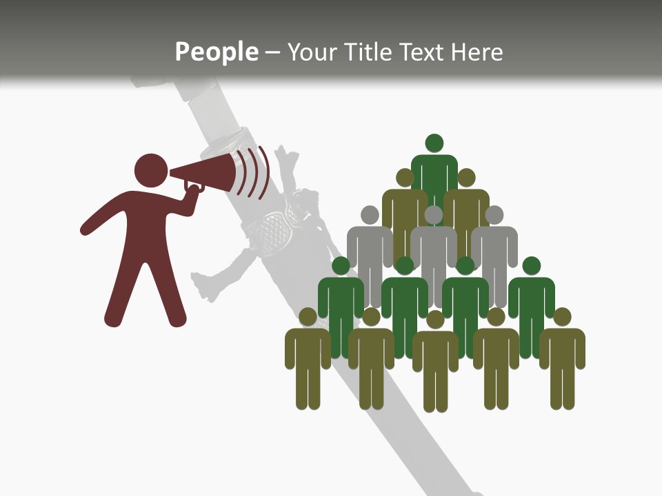 Curve Karate Isolated PowerPoint Template