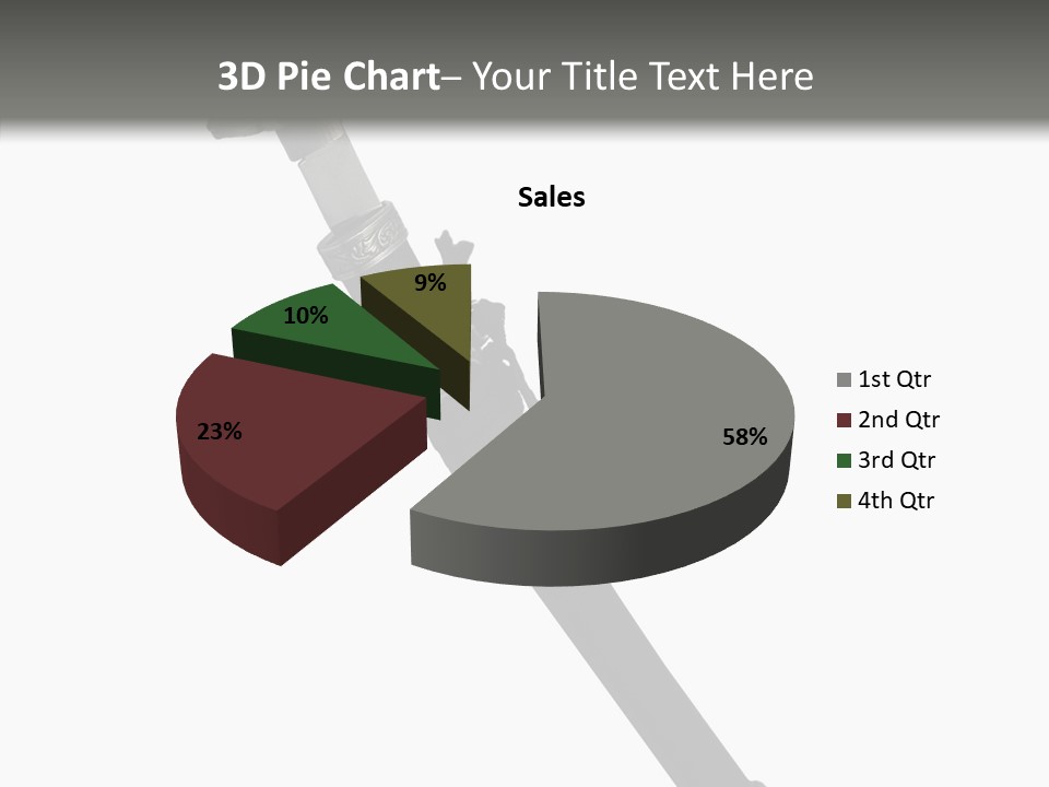 Curve Karate Isolated PowerPoint Template
