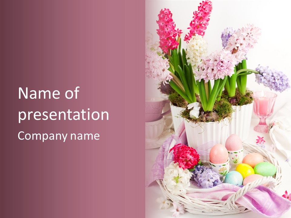 Natural Moss Table PowerPoint Template