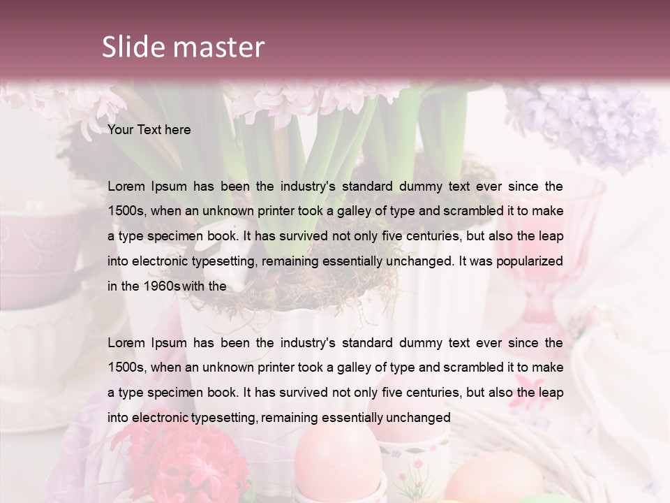 Natural Moss Table PowerPoint Template