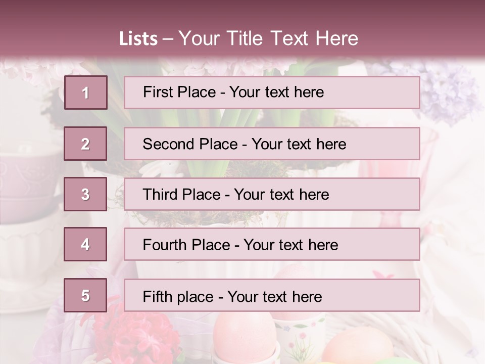 Natural Moss Table PowerPoint Template