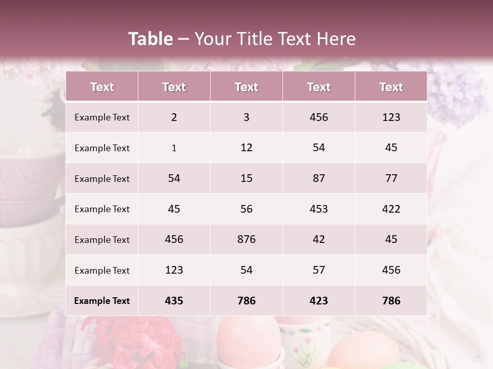 Natural Moss Table PowerPoint Template