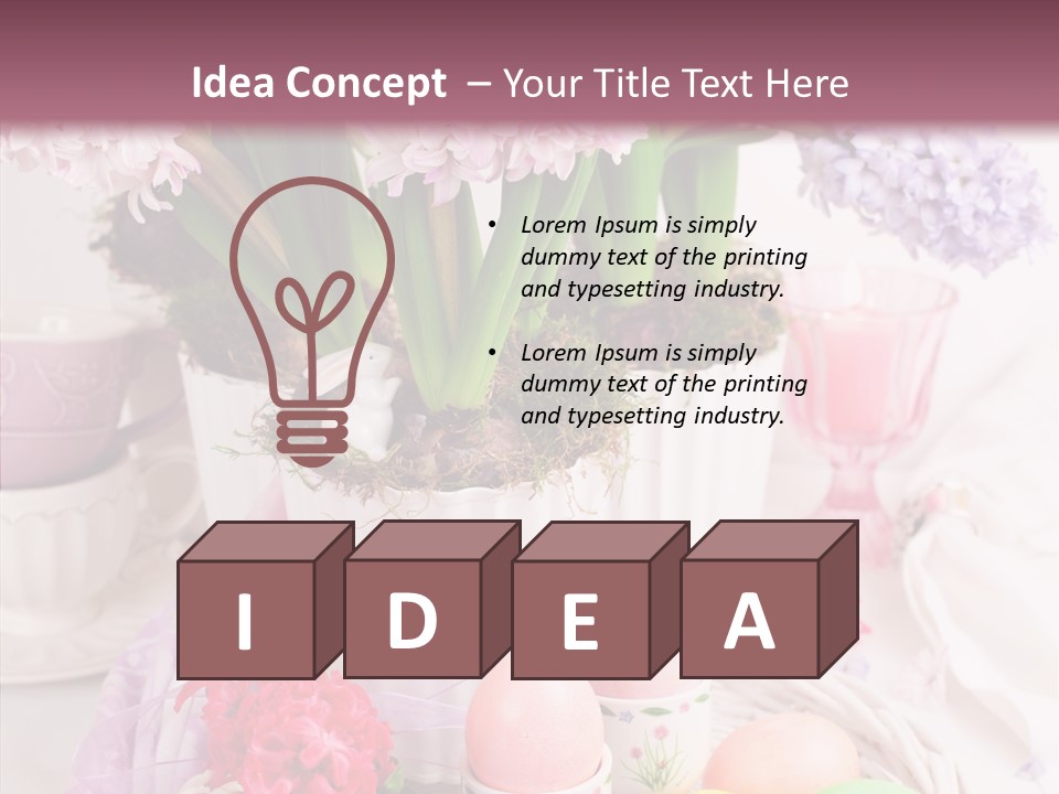 Natural Moss Table PowerPoint Template