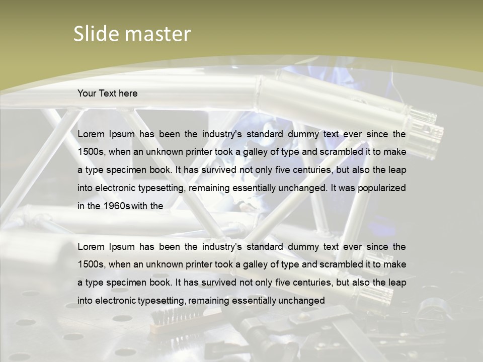 Laborer Helmet Steel PowerPoint Template