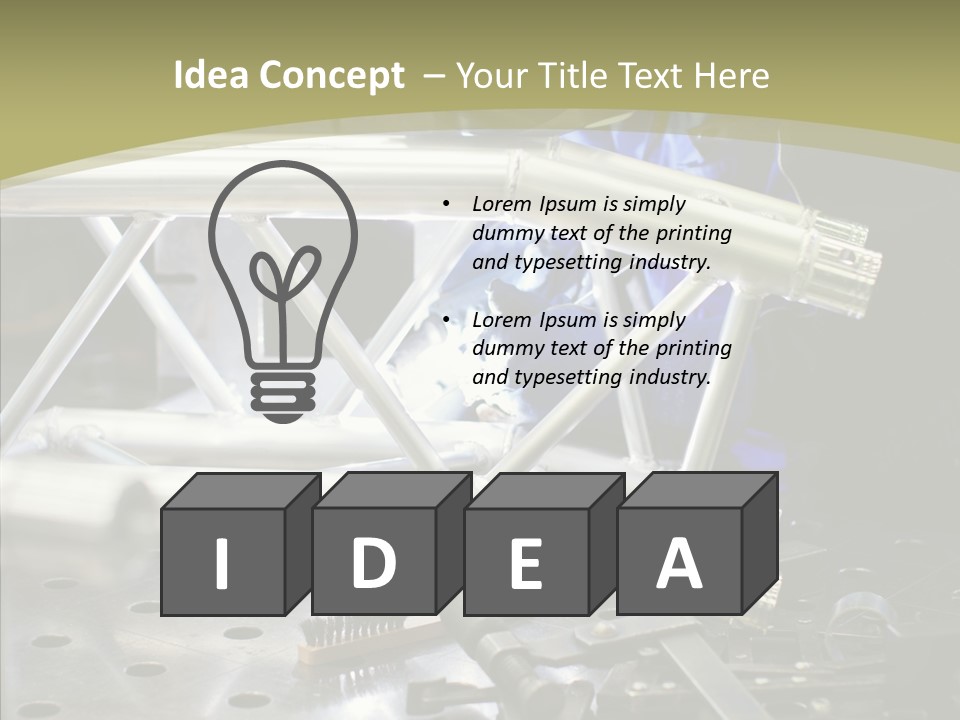 Laborer Helmet Steel PowerPoint Template