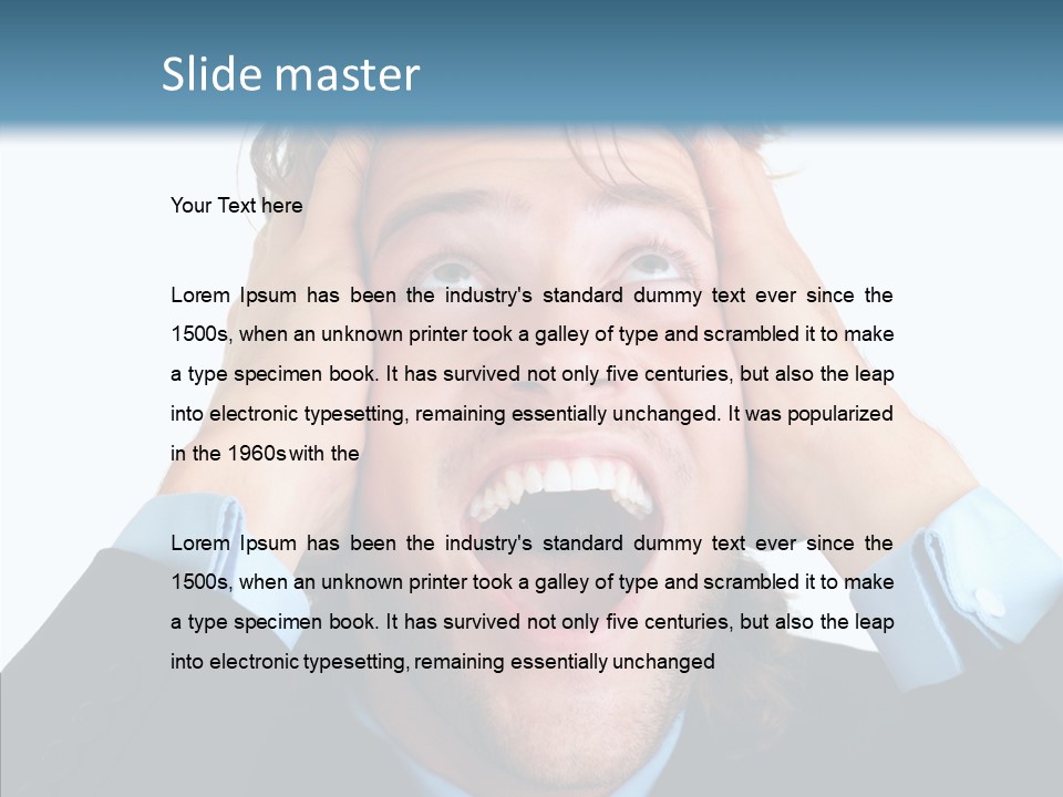 Writing Toon Human PowerPoint Template