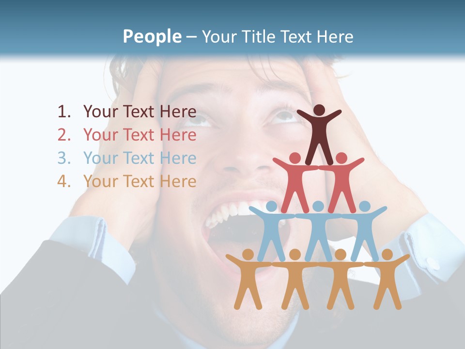 Writing Toon Human PowerPoint Template
