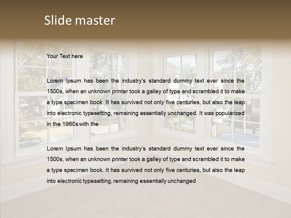 Chandelier Modern Tan PowerPoint Template