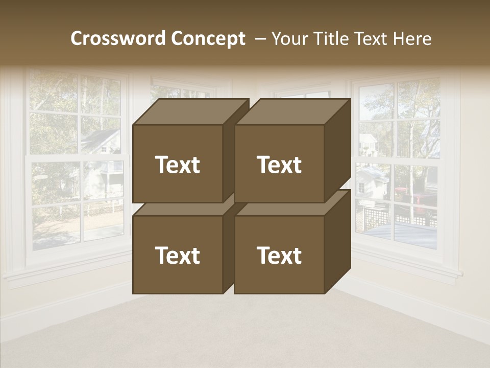 Chandelier Modern Tan PowerPoint Template