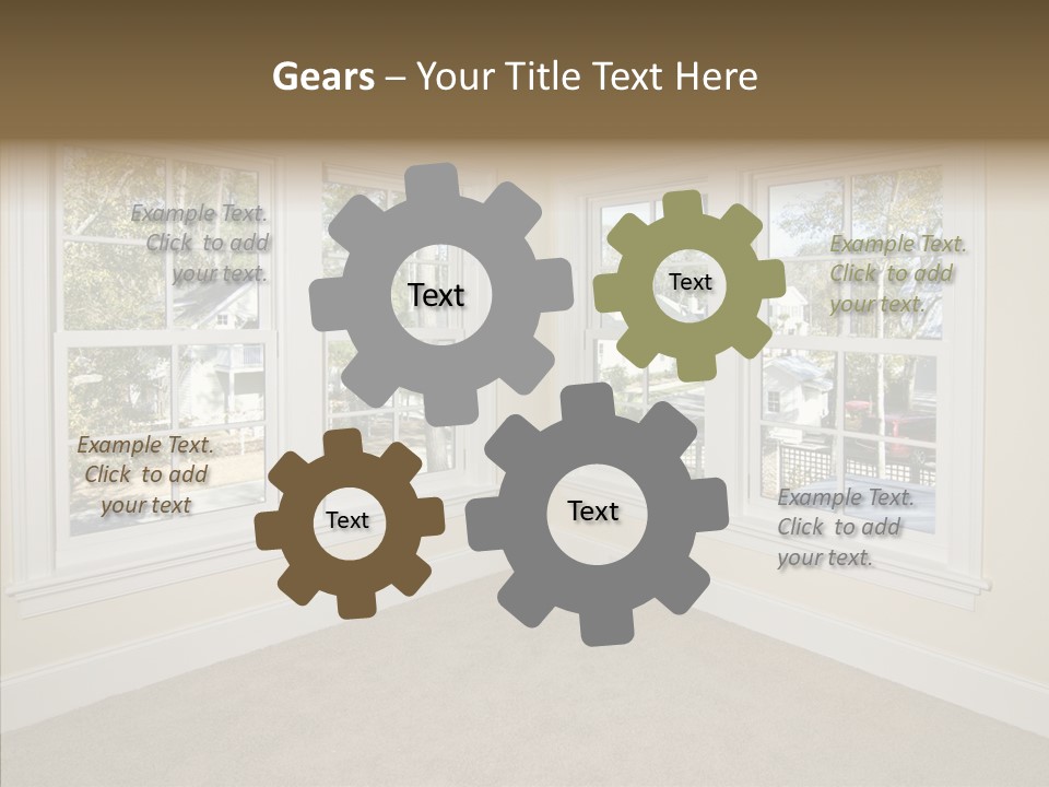 Chandelier Modern Tan PowerPoint Template