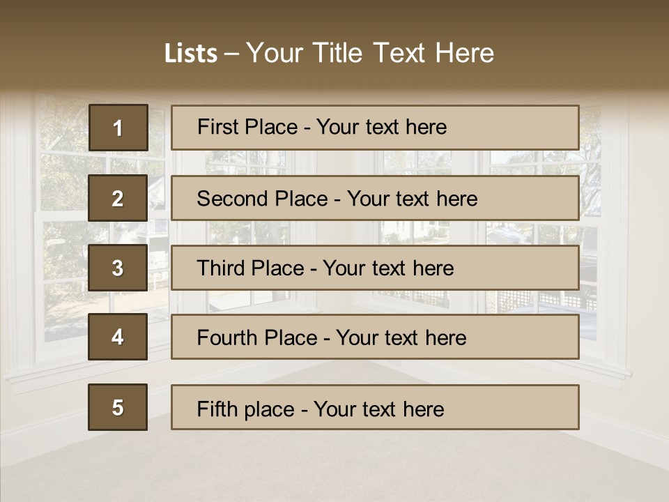 Chandelier Modern Tan PowerPoint Template