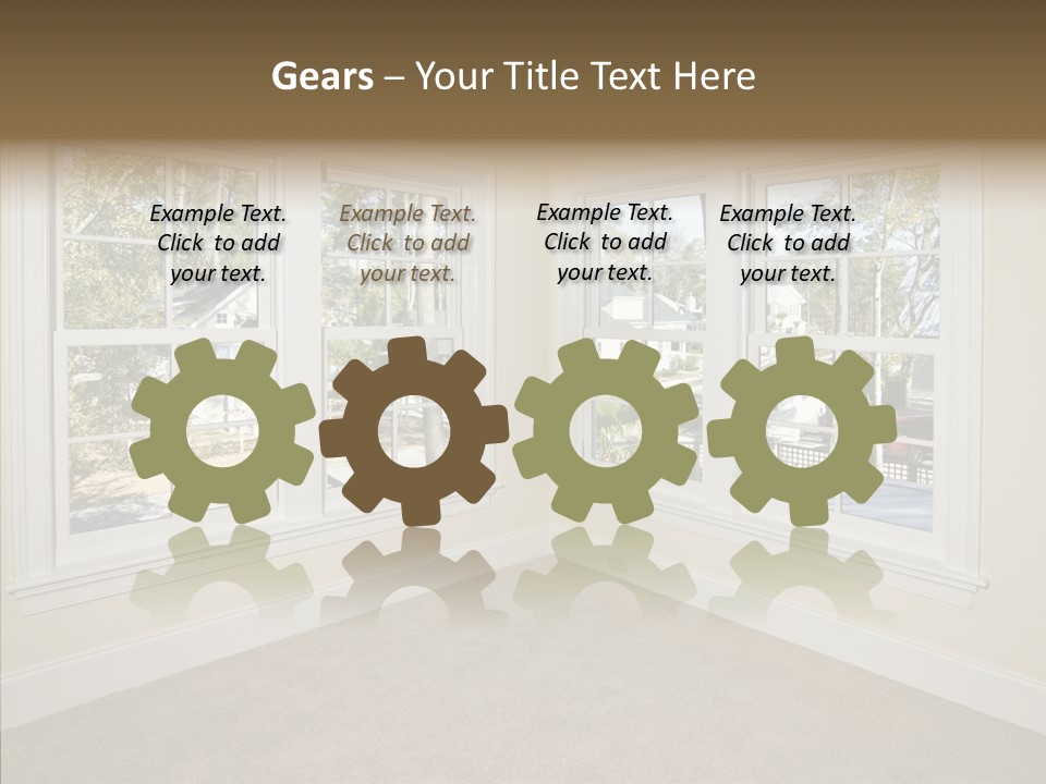 Chandelier Modern Tan PowerPoint Template