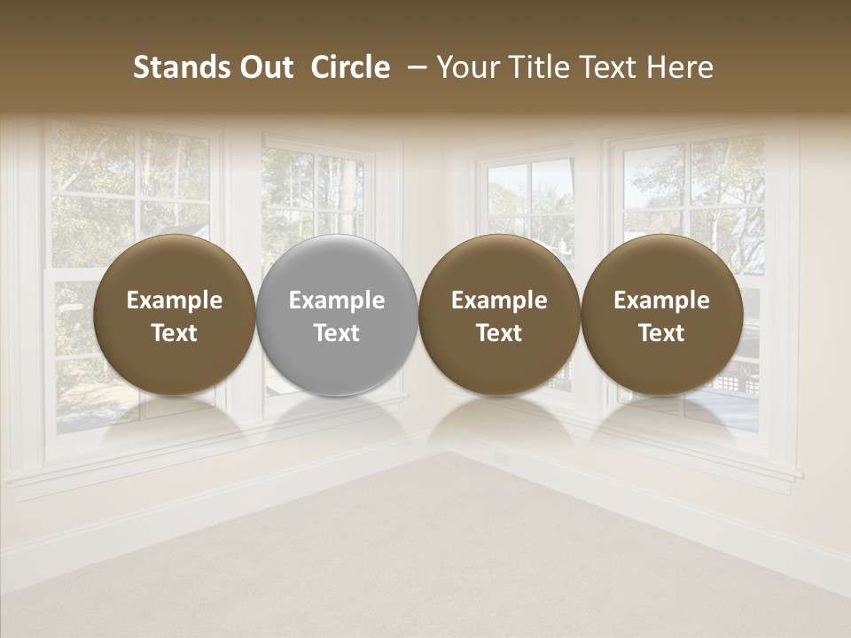 Chandelier Modern Tan PowerPoint Template