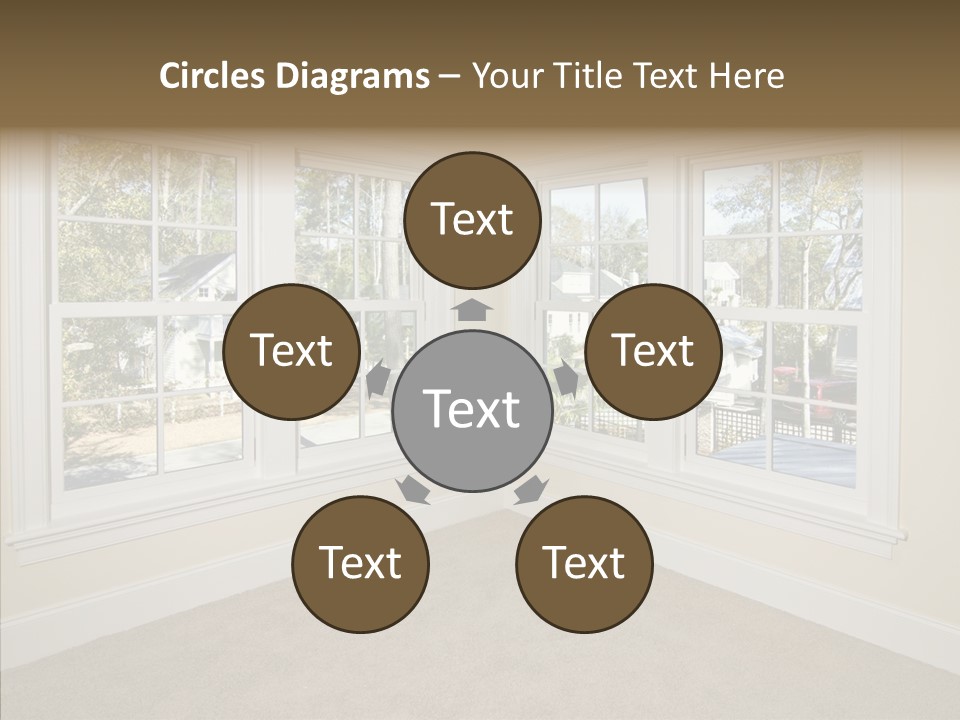 Chandelier Modern Tan PowerPoint Template