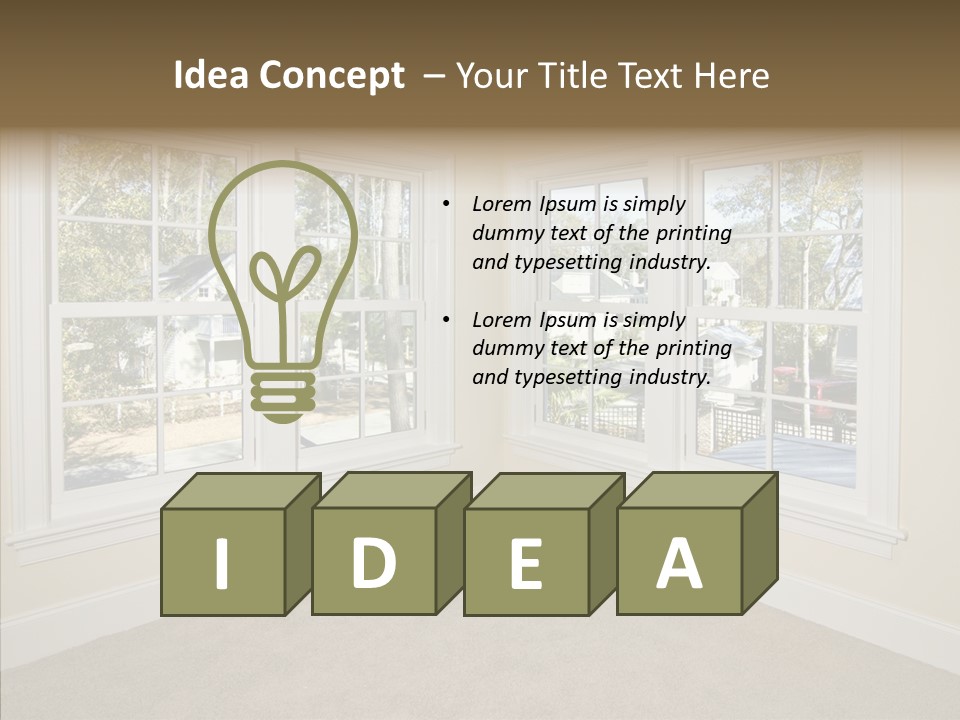 Chandelier Modern Tan PowerPoint Template