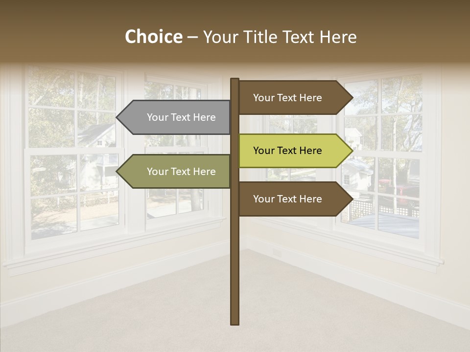 Chandelier Modern Tan PowerPoint Template