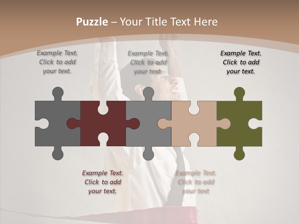 Businessman Tie Step PowerPoint Template