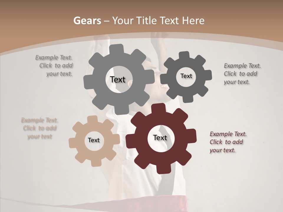 Businessman Tie Step PowerPoint Template