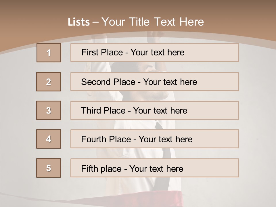 Businessman Tie Step PowerPoint Template