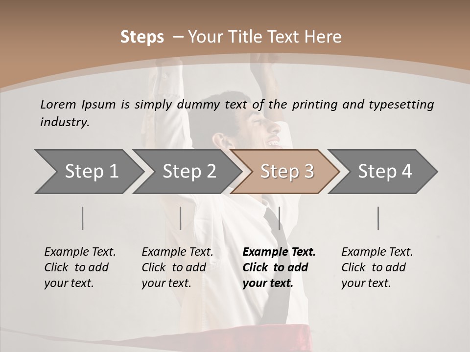 Businessman Tie Step PowerPoint Template