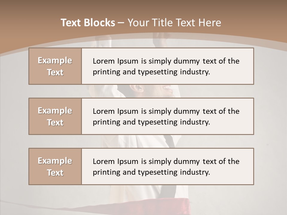 Businessman Tie Step PowerPoint Template
