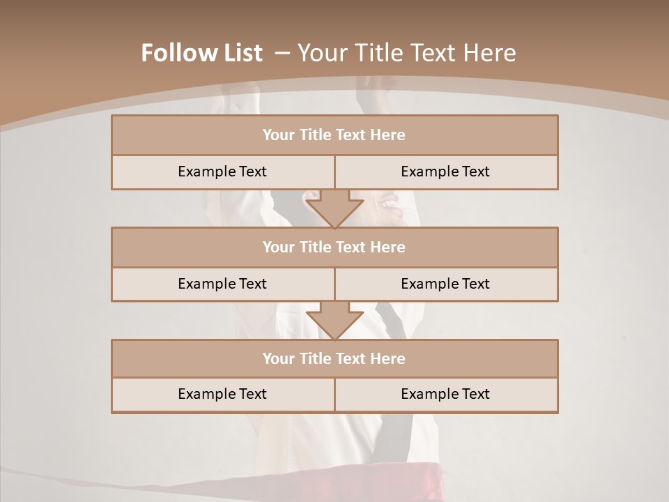Businessman Tie Step PowerPoint Template