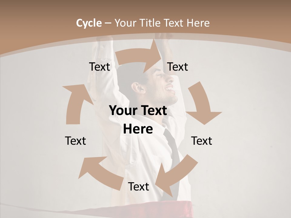 Businessman Tie Step PowerPoint Template