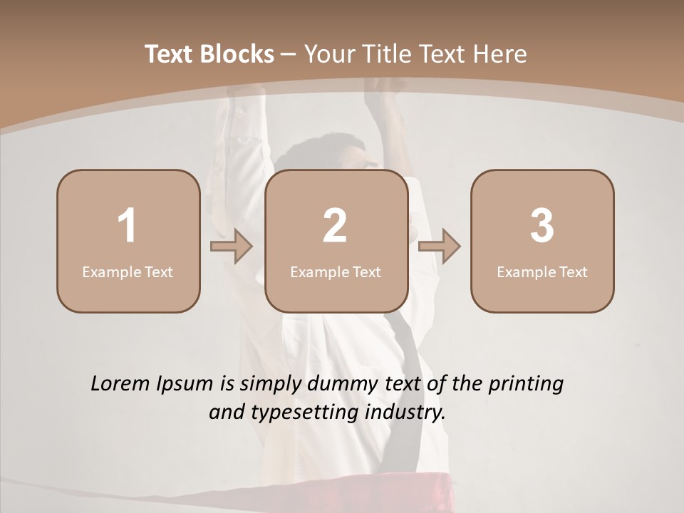 Businessman Tie Step PowerPoint Template