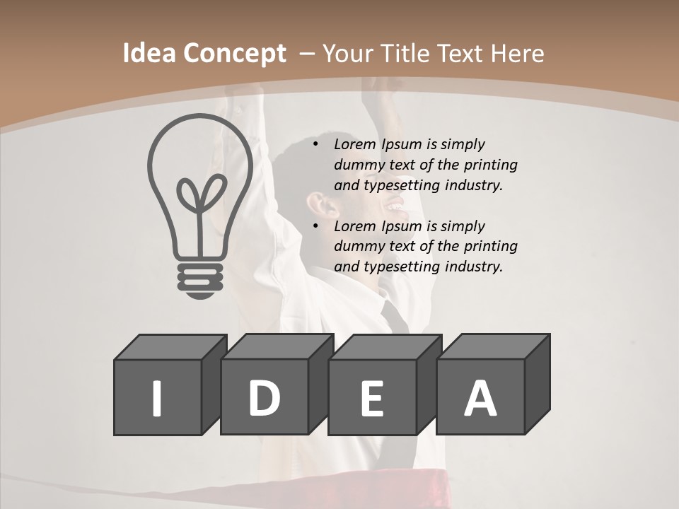 Businessman Tie Step PowerPoint Template