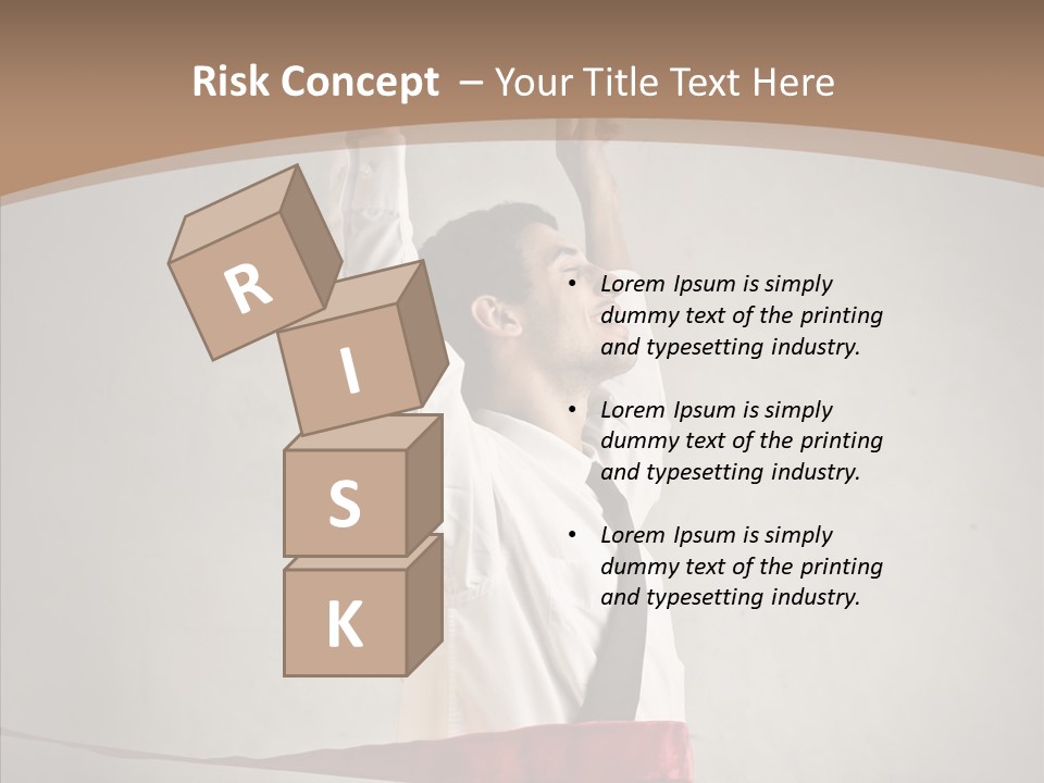 Businessman Tie Step PowerPoint Template